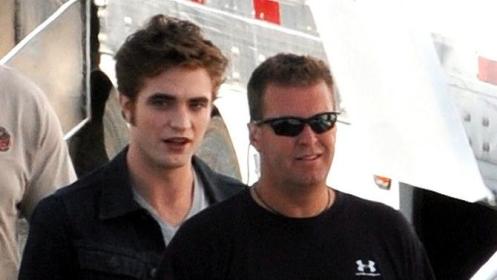 Robert Pattinson en el set de Eclipse (Agosto 28, 2009)